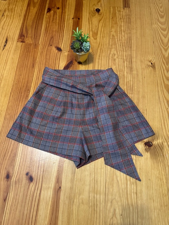 HUNTER BELL Pants - NWT Hunter Bell Ashton Short Tie Waist Prestige Plaid High Waist Women’s SIZE 8